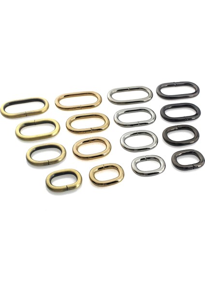Gümüş Tarzı Kimlik 20MM 1 Adet Metal Oval Halka Toka Döngüler Dokuma Deri El Sanatları Çanta Askısı Kemer Tokası Konfeksiyon Dıy Aksesuar mm (Yurt Dışından)