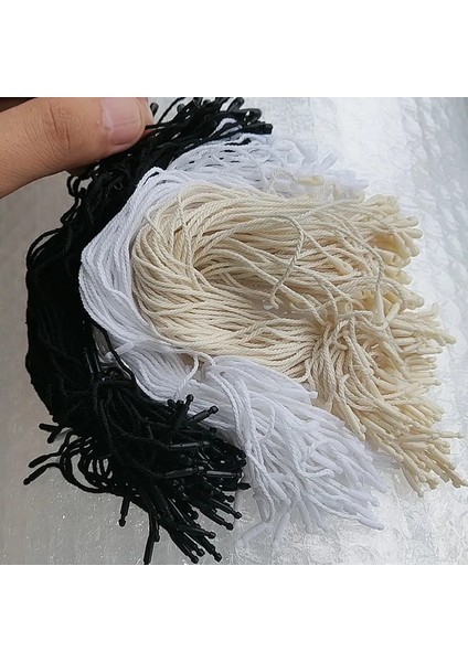 Pamuklu Bej Tarzı Whiteblackbeige Pamuk Ipleri Salıncak Etiketi Halatları Için Çanta Kordonları Etiketleri Asmak Için Lot, 8 Inç Dıy Giyim Aksesuarları (Yurt Dışından) fiyatları
