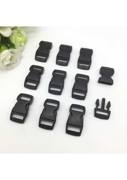 Siyah Stil (10MM) Paracord Bilezik Sırt Çantaları Giysi Çanta Parçaları Için Renkli Kavisli Yan Serbest Bırakma Toka Tokaları (Yurt Dışından)