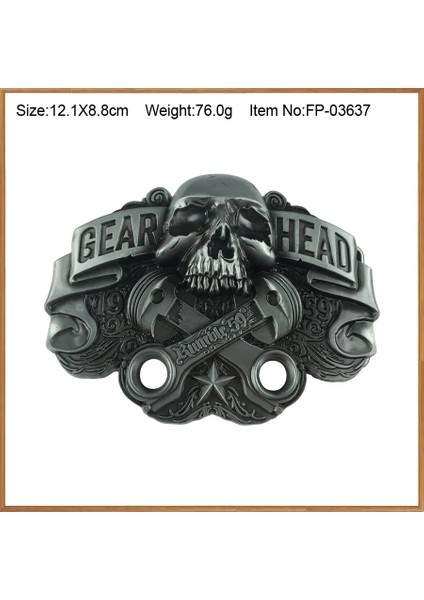 FP-03637 Stili Buckleclub Retro Çinko Alaşımı Koyun Kafası Kafatası Kovboy Kotu Hediye Kemer Tokası Fp Pewter Fınısh 4cm Genişlik Döngü (Yurt Dışından)