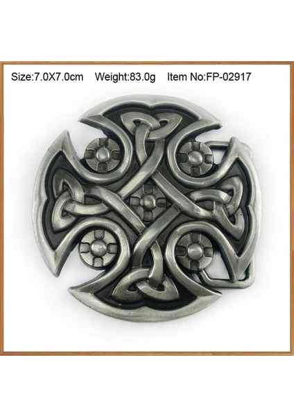 FP-02917 Stili Buckleclub Retro Çinko Alaşımı Batı Kelt Düğüm Kot Hediye Kovboy Kemer Tokası Fp Erkekler Için 4 cm Genişlik Döngü (Yurt Dışından)