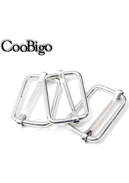 Gümüş Tarzı Dokuma Boyutu 31.5mm Ack Metal Slaytlar Tri-Glides Tel Biçimli Makaralı Tokalar Kayış Kaydırıcı Çanta Bandı Dikdörtgen Ayarlı Kemer Tokaları (Yurt Dışından)