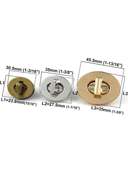 Hafif Altın Tarzı L1 1x3 Boyutları Oval Şekil Dönüş Kilidi Tokalar Kapatma Tokası Deri El Sanatları Kadın Çanta Çanta Çanta Omuz Kapatma Dıy Aksesuarları (Yurt Dışından) modelleri