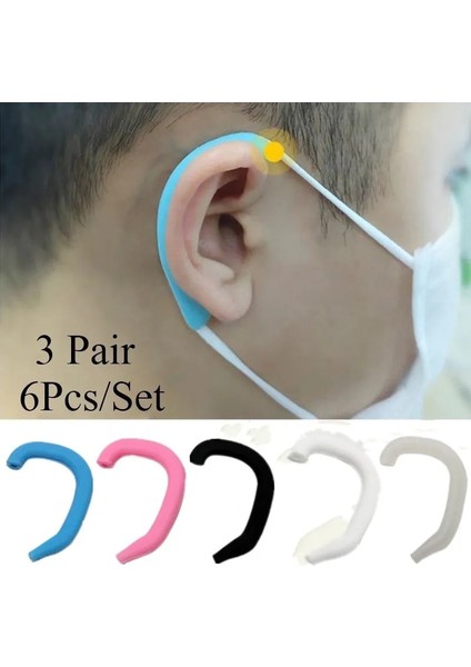 Siyah Stil Et Yüz Maskesi Diy Evrensel Kulak Koruyucu Artefakt Kol Silikon Kulaklıklar Kulak Koruması Rahat Saf Renk Unisex (Yurt Dışından) fiyatları