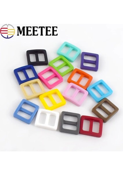 Soluk Pembe Tarzı 50 Parça Adet Meetee Renkli Plastik Kaydırıcı Tri-Glide Ayarlanabilir Toka Köpek Yaka Koşum Sırt Çantası Askı Dokuma Çanta Parçaları (Yurt Dışından) modelleri