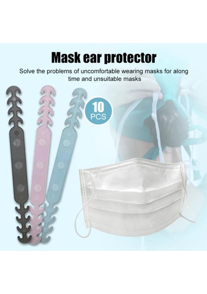 Tpr Mavi 20 Adet Tarzı 10 Adet Yüz Maskesi Uzatma Tutucu Askı Genişletici Kulak Kancası Plastik Ayarlanabilir Maske Uzatma Kancası Klip Asmak Maske Halat Sapları (Yurt Dışından) modelleri