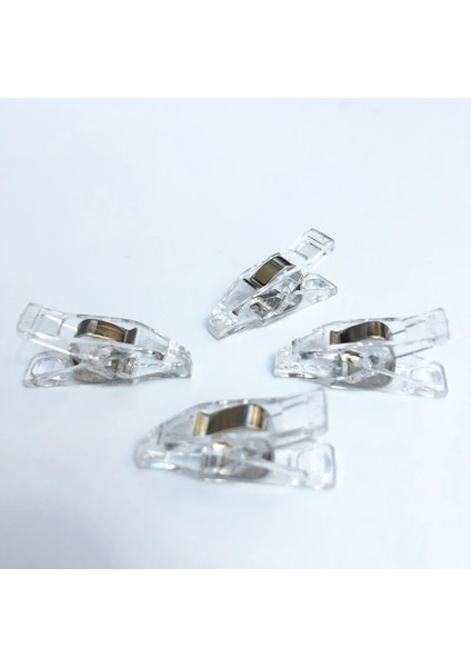 Şeffaf Cusp Stili Ack Plastik Klipler Yorgan Kapitone Klip Dıy El Sanatları Aracı Renkli Patchwork Dikiş Aksesuarları Kenar Kelepçesi Giysi Klipsi (Yurt Dışından)