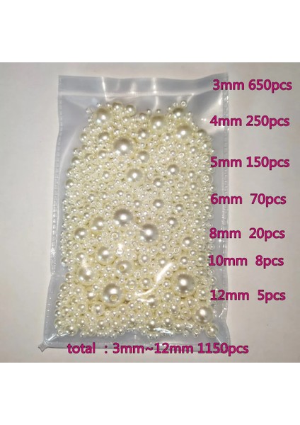 R12 1150 Adet Tarzı Ix Boyutu Saf Whitepearl Wtraight Delikler Yuvarlak Iğne Işi ve Takı Yapımı Için Taklit Plastik Inci Boncuklar (Yurt Dışından) fiyatları