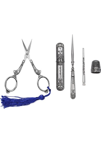 Makas Stili Lmdz Nefis Vintage Ors Set Ors+Iğne Saklama Tüpü+Tığ+Iğne Ipliği+Yüksük (Yurt Dışından) fırsatları