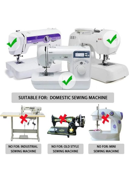 Tip 2 Stili Ayak Baskı Rulo Etek Ayakları Yerli Dikiş Makinesi Brother Şarkıcı Janome Babylock Juki Dikiş Düşük Saplı Makine Aksesuarı (Yurt Dışından)
