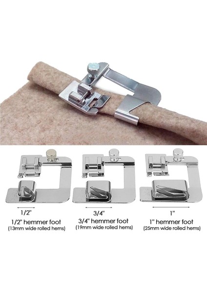 Tip 2 Stili Ayak Baskı Rulo Etek Ayakları Yerli Dikiş Makinesi Brother Şarkıcı Janome Babylock Juki Dikiş Düşük Saplı Makine Aksesuarı (Yurt Dışından)