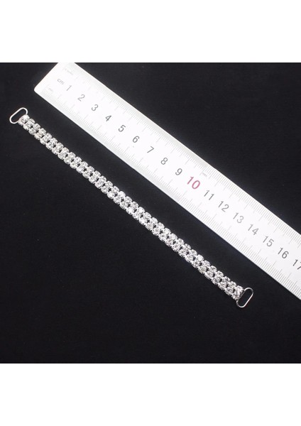 Glamour 2 Sıra Tam Temizle Kristal Taklidi Bikini Konnektörleri Toka Metal Zincir Yüzme Giyim Bikini Dekorasyonu Için (Yurt Dışından)