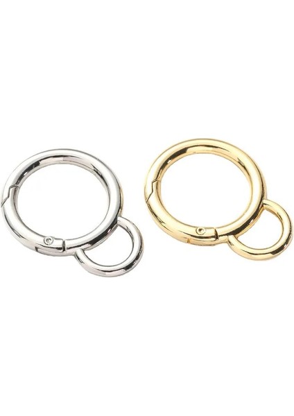 10 Gümüş 10 Altın Stili 28MM mm Yaylı Toka Metal Açık Halka Bagaj Aksesuarları Peluş Top Kolye Anahtarlık Çanta Kemer Kayışı Toka Köpek Zinciri Çıtçıt (Yurt Dışından)