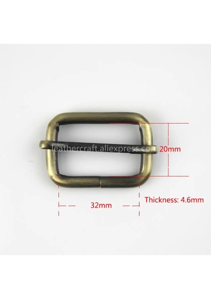 Haicheng Shop Açık Altın Tarzı Iç Genişlik 32MM Metal Sürgülü Çubuk Toka Tri-Yaldızlar Kaymak Dikdörtgen Deri Zanaat Çanta Askısı Kemer Omuz Dokuma Için Ayarlayıcı Toka (Yurt Dışından)