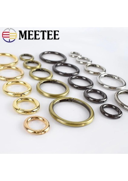 Silahsiyah Stil 12 mm mm Meetee Metal Yay O Dee Yüzük Açılabilir Anahtarlık Tetik Çıtçıt Klipsli Çanta Kemer Kayışı Zincir Tokaları Aksesuarlar (Yurt Dışından) modelleri