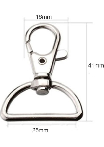 25 mm Tarzı Açık Sırt Çantası Parçaları Anahtarlık Anahtarlık Bölünmüş Anahtarlık Bulguları Klipsler Ipi Metal Döner Tetik Zanaat Kanca 6 Boyut (Yurt Dışından)