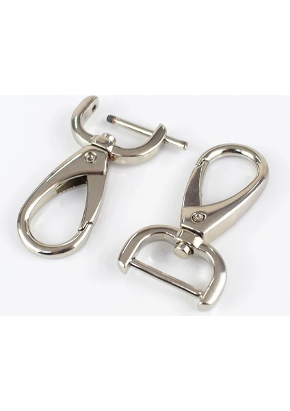 Gümüş Tarzı 25 mm 2 Adet mm Metal Tokalar Çıkarılabilir Istakoz Karabina Köpek Tasması Anahtarlık Döner Tetik Alkış Kanca Dıy Aksesuarları (Yurt Dışından)