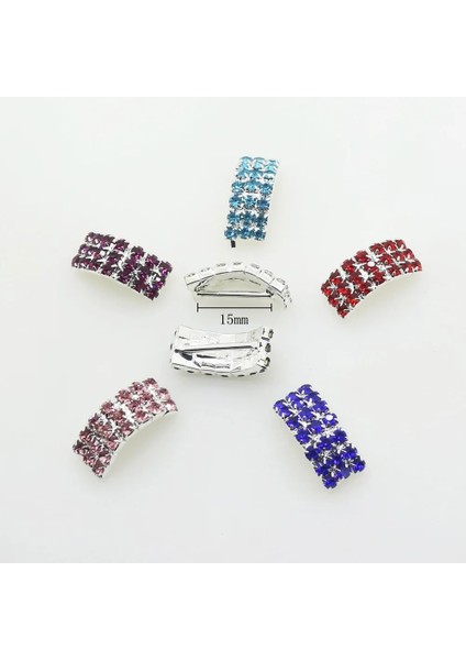 10 Numara Pembe Stil Yeni ve 20MM * 8mm Kemerli Taklidi Tokalar Elmas Düğmeler Kaplama Gümüş Kare Düğün Şerit Kaydırıcıya Davetli (Yurt Dışından)