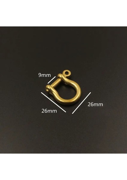9 mm Tarzı Katı Pirinç Karabina D Yay Köstek Fob Anahtarlık Anahtarlık Kanca Vidalı Bağlantı Konnektör Tokası (Yurt Dışından)