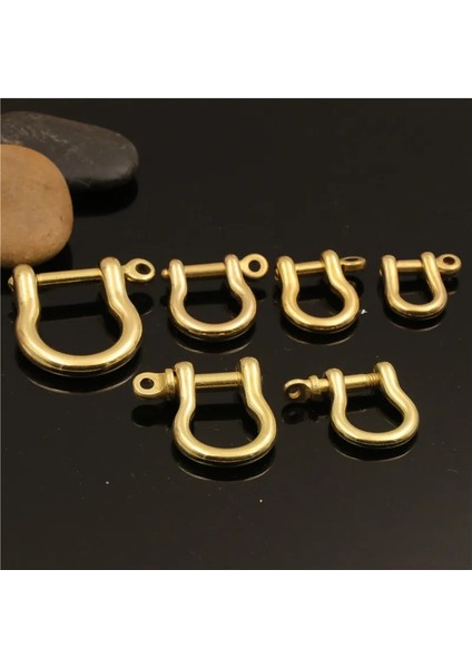9 mm Tarzı Katı Pirinç Karabina D Yay Köstek Fob Anahtarlık Anahtarlık Kanca Vidalı Bağlantı Konnektör Tokası (Yurt Dışından)