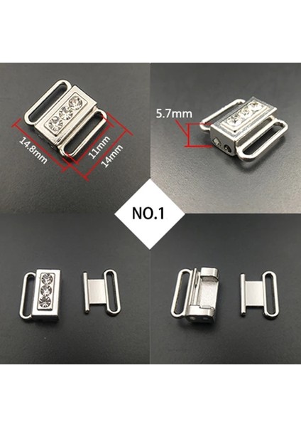 1 Numaralı Stil 40 Takım Bikini Bağlayıcı Bikini Taklidi Tokalar Ön Kapatma Klipsleri Nikel ve Demir Içermez (Yurt Dışından)