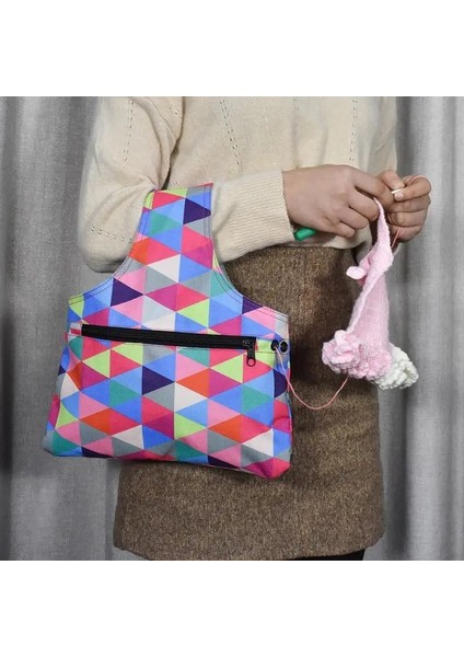 Bir Stil Örgü Ipliği Yuvarlak Tığ Çanta Su Geçirmez Iplik Tığ Örgü Çanta Saklama Sepeti Dıy Craft Organizatör Dikiş Aracı Aksesuarları Çanta (Yurt Dışından) fiyatları