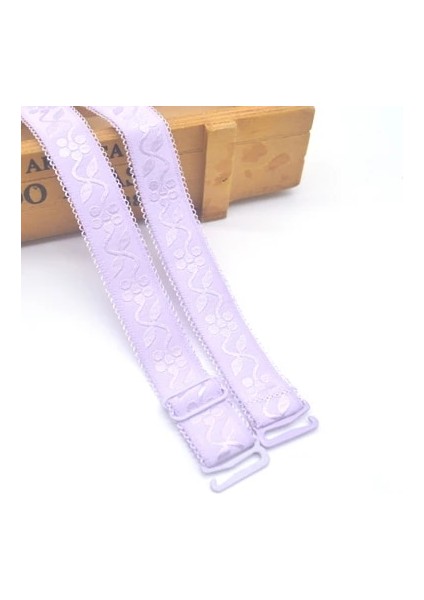 Mor 501 Stili 18 mm 1 Çift Genişlik Metal Toka Sutyen Askıları Kadın Renkli Silikon Sutyen Askıları Dantel Yan Ayarlanabilir Baldric Intimates Aksesuar (Yurt Dışından)
