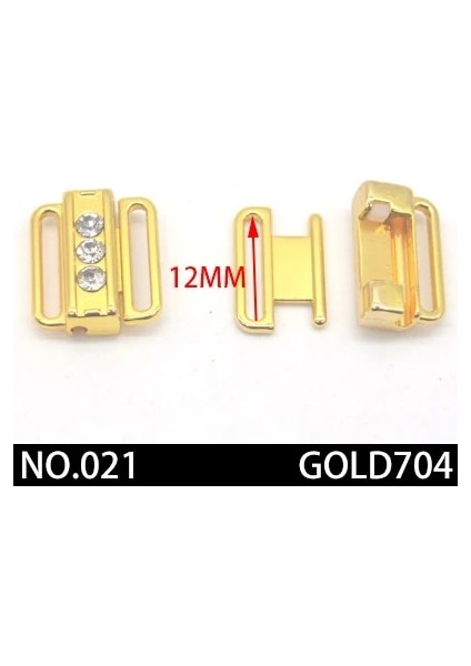 NO021 GOLD704 12MM Stili 2 Parça 2pcslot Gümüş Altın Dikdörtgen Bant Kapatma Kancası ve Toka Taklidi Sutyen Tokası Bel Uzatıcılar Giysi Üzerinde Dikiş Sutyen Klip Kanca (Yurt Dışından)