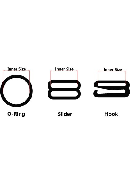 O-Ring Kaydırıcı Kanca Stili 18 mm Lot Siyah Sütyen Ayarlayıcı Metal Kaydırıcı Kanca Halkası Bikini Iç Çamaşırı Için (Yurt Dışından)