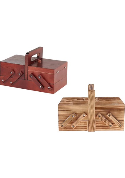 Kırmızı Stil Ahşap Dikiş Kutusu Iplik Veya Dikiş Kiti Ev Dikiş Sepeti Organizatör (Yurt Dışından) modelleri