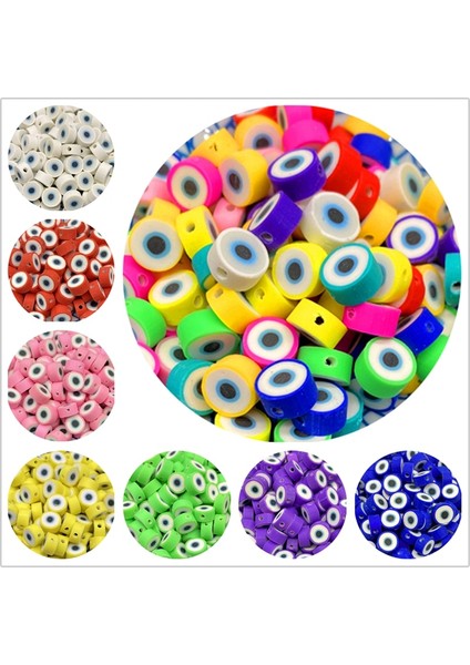 No.7 Tarzı Lot Göz Boncukları Oval Şekil Kil Spacer Boncuk Takı Yapımı Için Polimer Kil Boncuk Dıy El Yapımı Aksesuarlar (Yurt Dışından) fiyatları