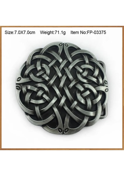 FP-03375 Stili Buckleclub Retro Çinko Alaşımı Batı Kelt Düğüm Kot Hediye Kovboy Kemer Tokası Fp Erkekler Için 4 cm Genişlik Döngü (Yurt Dışından)