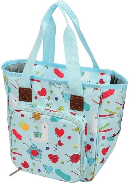 No.2 Tarzı Dıy Örgü Çanta Iplik Depolama Organizatör Ev Günlük Tote Oragnizer Tığ Sepeti Çile Örgü Iğneleri Için (Yurt Dışından)