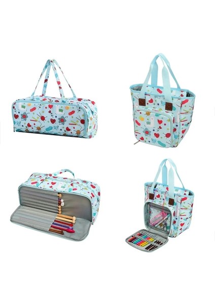 No.2 Tarzı Dıy Örgü Çanta Iplik Depolama Organizatör Ev Günlük Tote Oragnizer Tığ Sepeti Çile Örgü Iğneleri Için (Yurt Dışından) modelleri