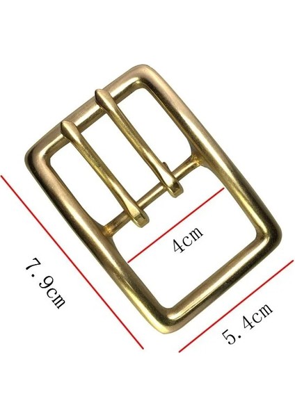 40MM Dikdörtgen Stili mm Katı Pirinç Kemer Tokası Çift Pimli Iki Halka Süper Geniş ve Kalın Dıy Leathercraft Donanım Tokaları (Yurt Dışından)