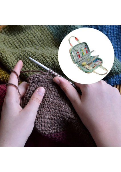 11.02X7.48X1.97IN Stili Örgü Bez Çanta Mükemmel Boyutlu Iplik ve Tığ Saklama Çantası Tığ Çanta Örgü Alet Kabı Taşınabilir Dikiş Aksesuarı (Yurt Dışından) modelleri