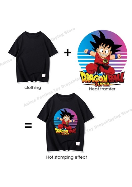 Siyah Nikel Tarzı Dragon Ball Z Goku Giyim Için Yamalar Isı Transferi Anime Giysiler Için Çıkartmalar Demir On Yamalar Erkekler Için Giysiler Için Özel (Yurt Dışından) modelleri