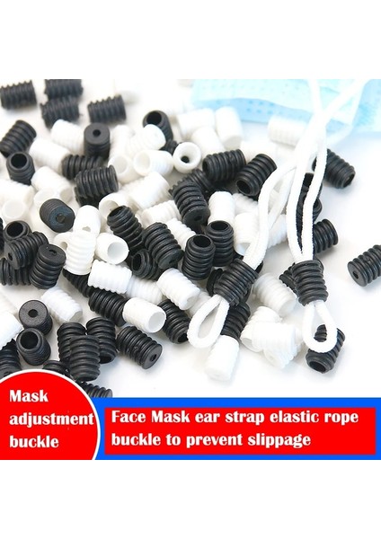 Beyaz Dişli Tarzı 100 Adet Yüz Maskesi Ayar Tokası Pvc Silikon Maske Kulak Askısı Elastik Bant Ip Tokası Kaymayı Önlemek Için Ayar Tokası (Yurt Dışından) fiyatları