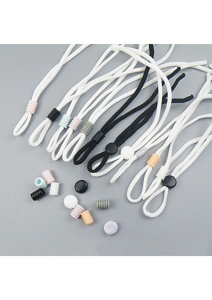 Beyaz Dişli Tarzı 100 Adet Yüz Maskesi Ayar Tokası Pvc Silikon Maske Kulak Askısı Elastik Bant Ip Tokası Kaymayı Önlemek Için Ayar Tokası (Yurt Dışından) indirimleri