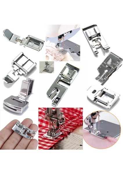 16 6mm Tarzı Yerli Dikiş Makinesi Aksesuarları Baskı Ayağı Ayak Kiti Seti Etek Ayak Dikiş Makinesi Aksesuarları Için Yedek Parça (Yurt Dışından) fiyatları