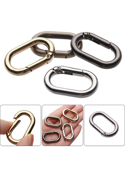 Altın Rengi Stili 1 Adet Çinko Alaşım Kaplama Kapısı Bahar Oval Halka Tokaları Klipler Karabina Çantalar Çanta Itme Tetik Yaylı Kancalar Dikiş Malzemeleri (Yurt Dışından) fiyatları