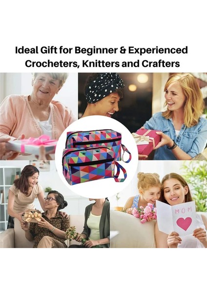 Yeşil Küçük Boyut Stili Iplik Yün Dıy Saklama Kutusu Ev Tote Saklama Çantası Tığ Kanca Örgü Iğne Dıy Oya Tığ Çanta Hediye Için (Yurt Dışından) modelleri