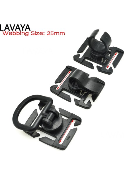 C Stili 1 Adet Molle Rotasyon Sternum Kayışı Tüp Boru Klipsi Tutucu Toka Dokuma Siyah (Yurt Dışından)