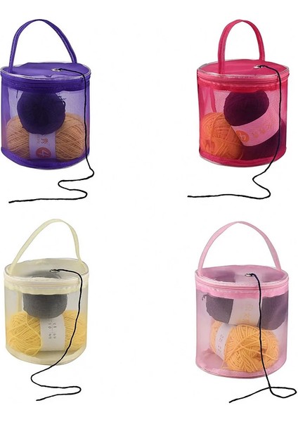 Gül Kırmızı S Stili Taşınabilir Örgü Dokuma Yuvarlak Çantalar Hafif Yün Saklama Çantası Organizatör Iplik Tığ Örgü Sepetleri Giyim Depolama (Yurt Dışından) fiyatları