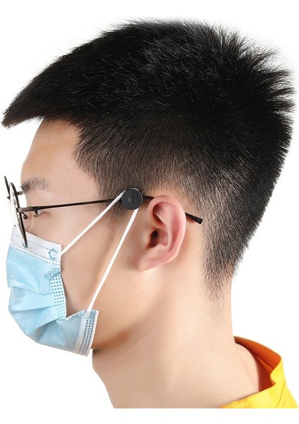 1 Çift Ayarlanabilir Silikon Kulak Koruyucu Maske Kancalar Kutu Ağızlıklı Zincir Konnektörü Anti-Boğulma Konfor Aksesuarları (Yurt Dışından)