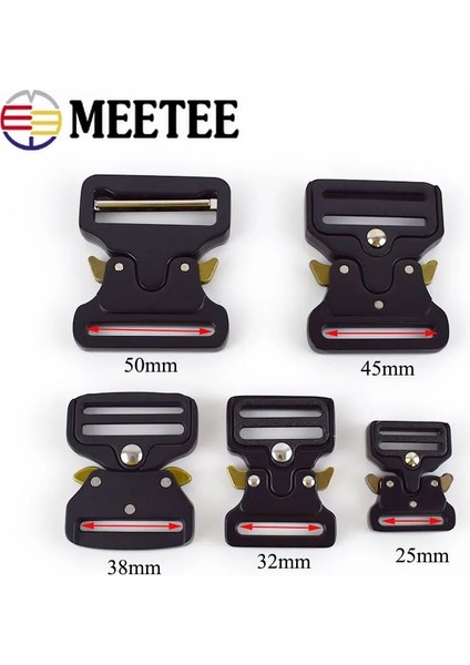 GÜMÜŞ-26MM Tarzı 4 Adet Meetee Pc Idmm Metal Serbest Bırakma Tokaları Açık Taktikler Kemer Kayışı Dokuma Ayar Tokası Dıy Giyim Aksesuarı YK032 (Yurt Dışından) indirimleri