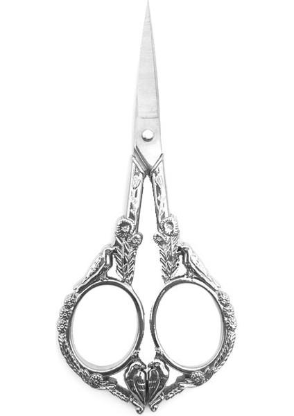 Şerit Tarzı Paslanmaz Çelik Vintage Ors Kuş Çiçek Dikiş Retro Nakış Ors Kısa Kumaş Kesici Iplik Makası (Yurt Dışından)