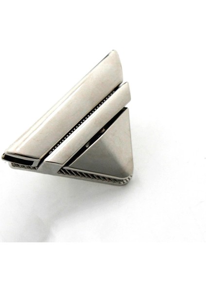 Gümüş Tarzı 1 Adet Metal Üçgen Basın Kilidi Moda Anahtarı Kilidi Dıy Çanta Çanta Çanta Bagaj Donanım Kapatma Çanta Parçaları Aksesuarları (Yurt Dışından)