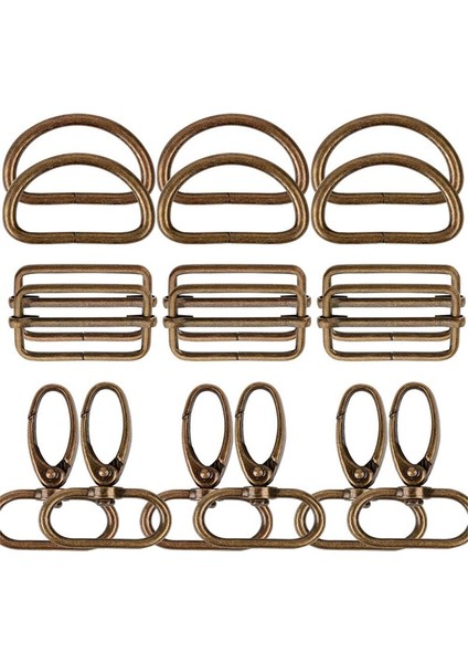 Altın Tarzı Dikdörtgen Ayarlayıcı Triglides Slaytlar Toka D Halkaları ve Döner Snap Kancaları Çanta Dıy Aksesuarları Için Tri-Glide Tokaları (Yurt Dışından) fırsatları
