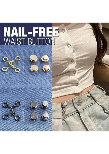 27MM-GÜMÜŞ Tarzı mm Çivisiz Bel Tokası Slimmer Ayarlanabilir Çıkarılabilir Snap Düğmesi Bel Kapanış Artefakt Pantolon Giyim Dikiş Aksesuarları (Yurt Dışından) fiyatları